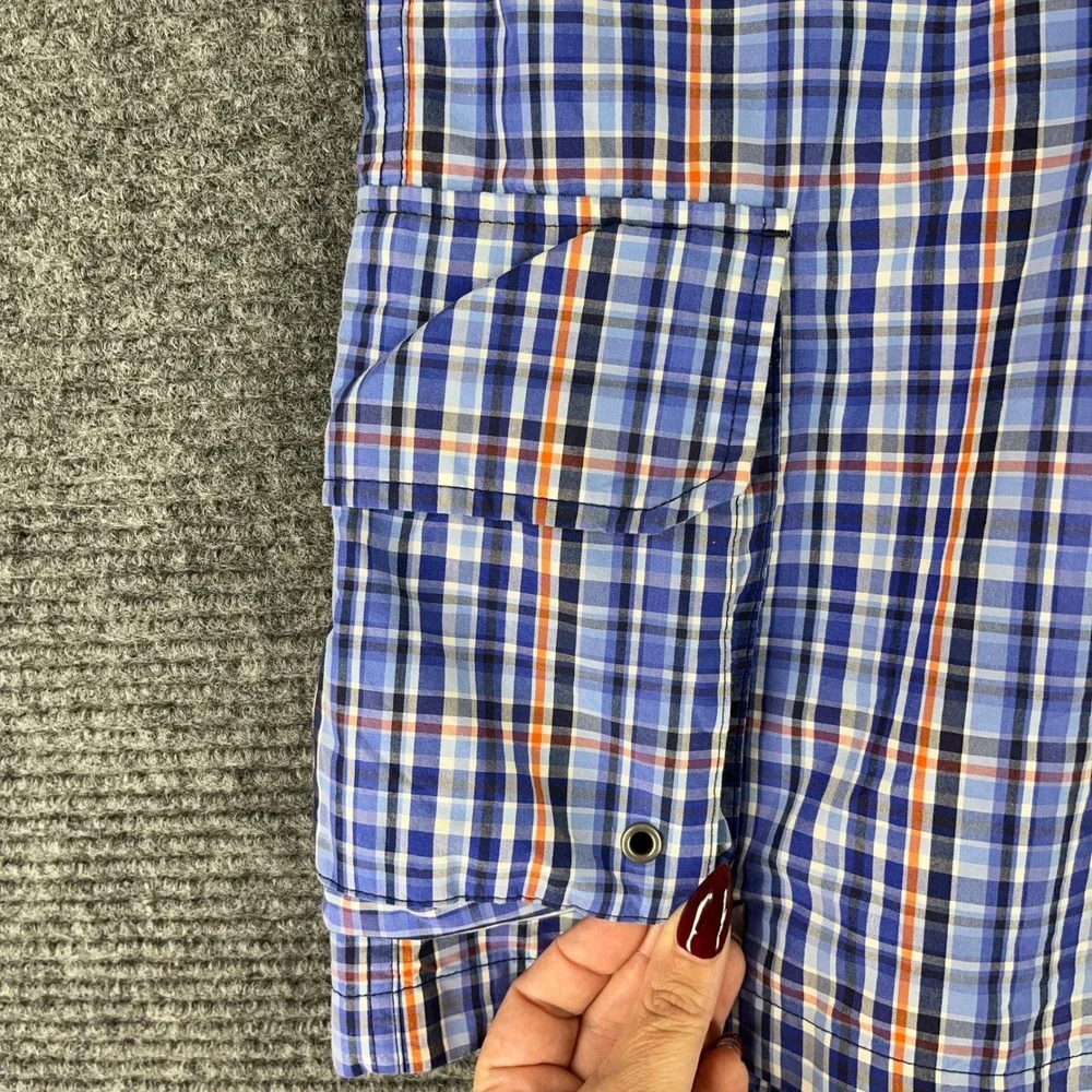 Polo‎ Ralph Lauren Plaid Cargo Shorts Swim Trunks 34 Mens